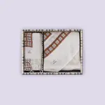 Monte Bianco Natural Wool Printed Shawl + Neck Scarf Gift