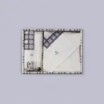 Monte Bianco Natural Wool Printed Shawl + Neck Scarf Gift