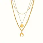 Golden Stainless Steel Triple Layer