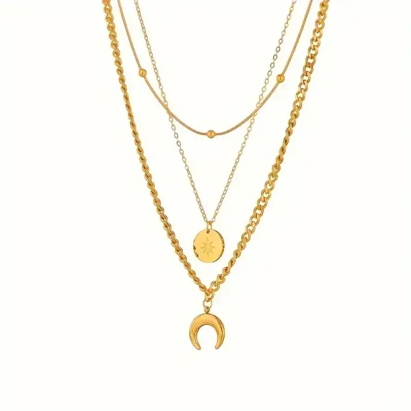 Golden Stainless Steel Triple Layer