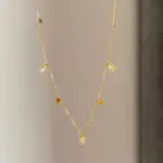 A Stylish Square Zirconia Tassel Necklace