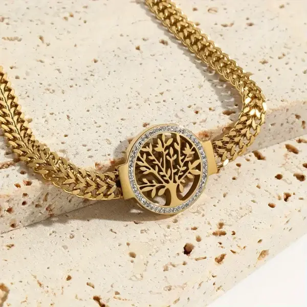 Stainless steel Gold Plated Bracelet
