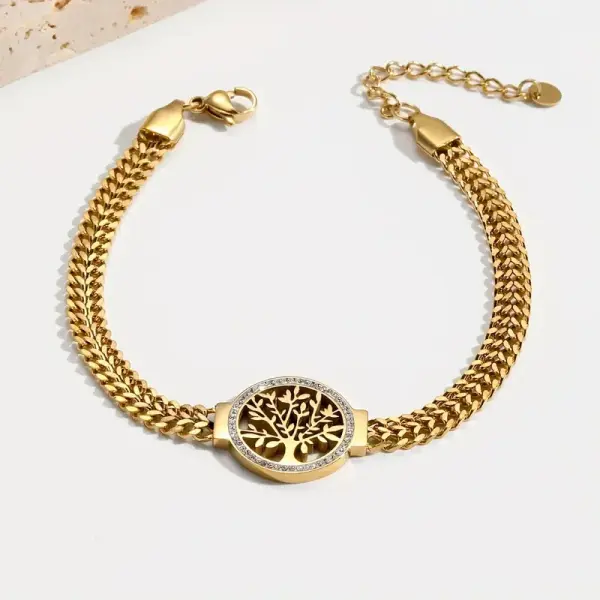 Stainless steel Gold Plated Bracelet