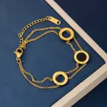 Roman Numerals Golden Plated Bracelets