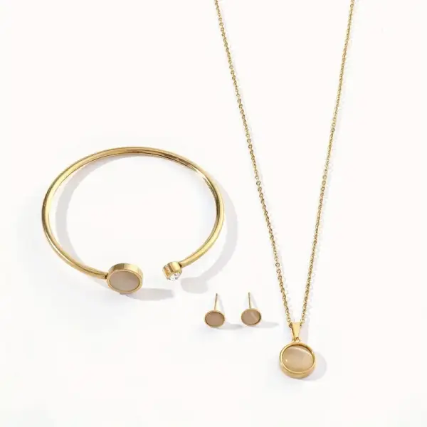 Stainless Steel Jewelry Three-piece Set