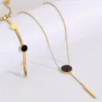 Gold Plated Bracelet & Necklace Jewelry Set