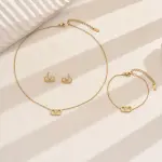 V-Letter Stainless Steel Jewelry Set