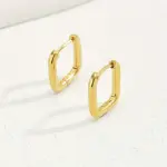 Square Design Hoop Earrings