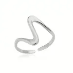Wave Shape Style Cuff Ring