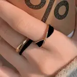 Simple Style Alloy Ring Set
