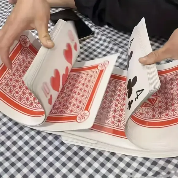 Jumbo Playing Cards Set for All Ages - 6 Times Larger for Fun and Entertainment