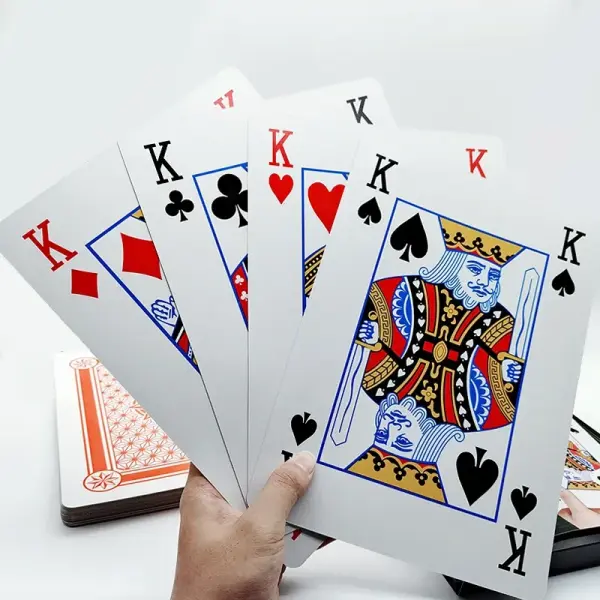 Jumbo Playing Cards Set for All Ages - 6 Times Larger for Fun and Entertainment