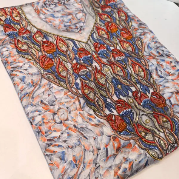 Al Galya Makhwar - Luxury Handmade Makhwar from Premium Italian Silk with Intric