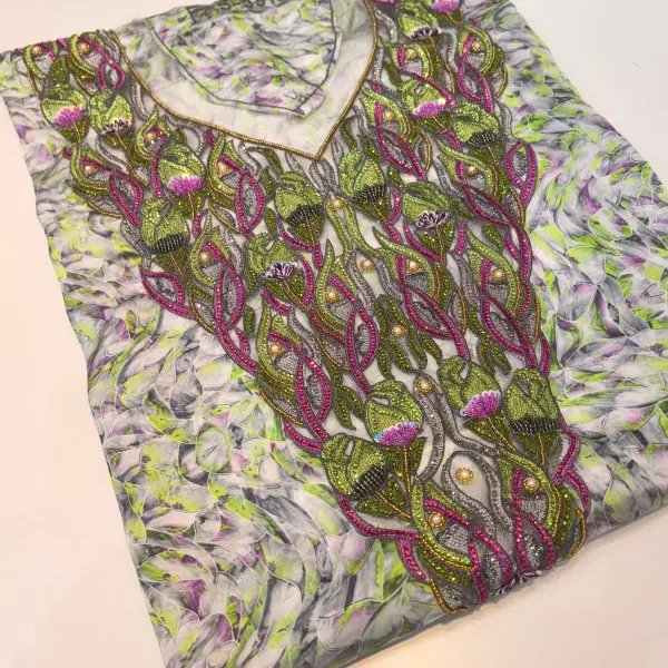 Al Galya Makhwar - Luxury Handmade Makhwar from Premium Italian Silk with Intric