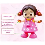 Dance Girl Toy with Music, Flashing Lights & Moving Arms – Battery Operated Danc