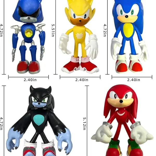 Sonic 2 – 6pc Set (Sonic, Knuckles, Super/Metal Sonic, Eggman, Werehog)