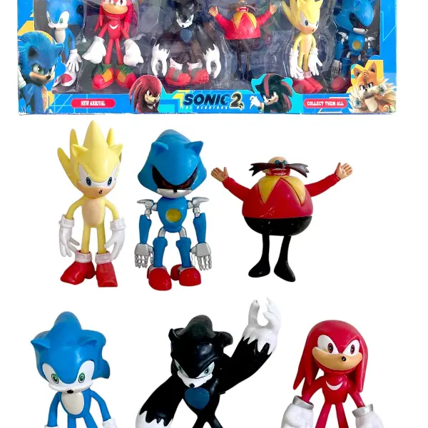 Sonic 2 – 6pc Set (Sonic, Knuckles, Super/Metal Sonic, Eggman, Werehog)