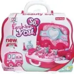 Girls Beauty Makeup Toy Set with Carry Case – Mirror & Hair Dryer
