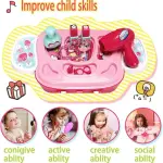 Girls Beauty Makeup Toy Set with Carry Case – Mirror & Hair Dryer