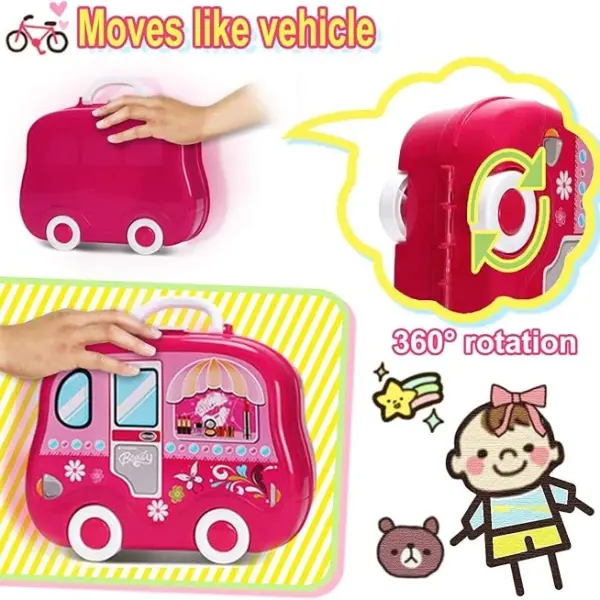 Girls Beauty Makeup Toy Set with Carry Case – Mirror & Hair Dryer