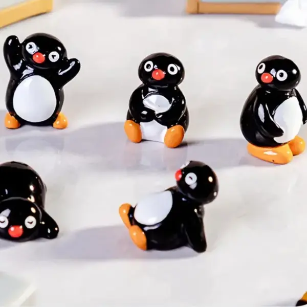 Mini Penguin Figurines Set of 5 – Cute Small Penguin Toys