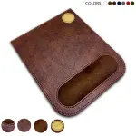 Luxury Brown Leather Office Desk Set with Gold Accents — Desk Organizer Collection
