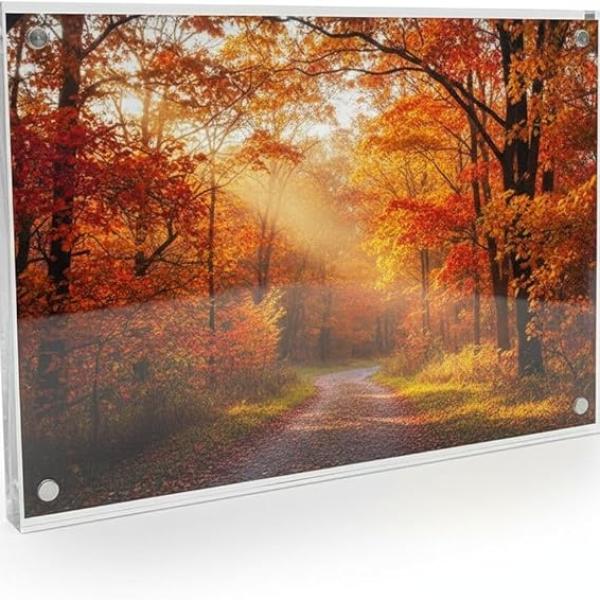 4R Clear Acrylic Photo Frames - Elegant Tabletop Picture Frames with Stand