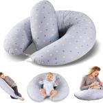 وسادة PLUSH مزدوجة الاستخدام للحمل والرضاعة مع غطاء قطني 100% قابل للغسل - دعم الأمومة والرضاعة الطبيعية