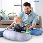 وسادة PLUSH مزدوجة الاستخدام للحمل والرضاعة مع غطاء قطني 100% قابل للغسل - دعم الأمومة والرضاعة الطبيعية