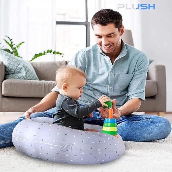 وسادة PLUSH مزدوجة الاستخدام للحمل والرضاعة مع غطاء قطني 100% قابل للغسل - دعم الأمومة والرضاعة الطبيعية