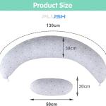 وسادة PLUSH مزدوجة الاستخدام للحمل والرضاعة مع غطاء قطني 100% قابل للغسل - دعم الأمومة والرضاعة الطبيعية