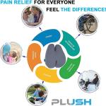 وسادة دعم قطني مريحة للظهر من PLUSH للكرسي – وسادة إسفنجية عالية الكثافة