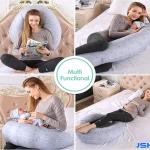 وسادة PLUSH مزدوجة الاستخدام للحمل والرضاعة مع غطاء قطني 100% قابل للغسل - دعم الأمومة والرضاعة الطبيعية