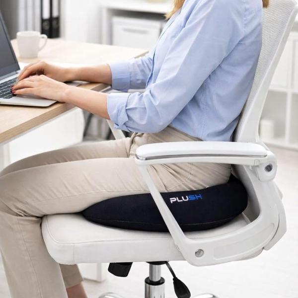 Plush Donut Pillow Seat Cushion: Memory Foam for Tailbone, Hemorrhoids, Sciatica & Post-Natal Relief