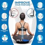 Plush Donut Pillow Seat Cushion: Memory Foam for Tailbone, Hemorrhoids, Sciatica & Post-Natal Relief