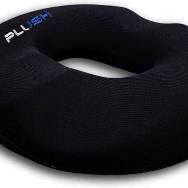 Plush Donut Pillow Seat Cushion: Memory Foam for Tailbone, Hemorrhoids, Sciatica & Post-Natal Relief