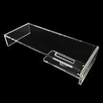 Creative Planet Premium Clear Acrylic Monitor Stand Riser with Phone Holder for Laptop & Desktop Organization