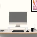 Premium Acrylic Laptop & Monitor Riser with Integrated Phone Stand - Ideal for Home Office