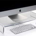 Premium Acrylic Laptop & Monitor Riser with Integrated Phone Stand - Ideal for Home Office