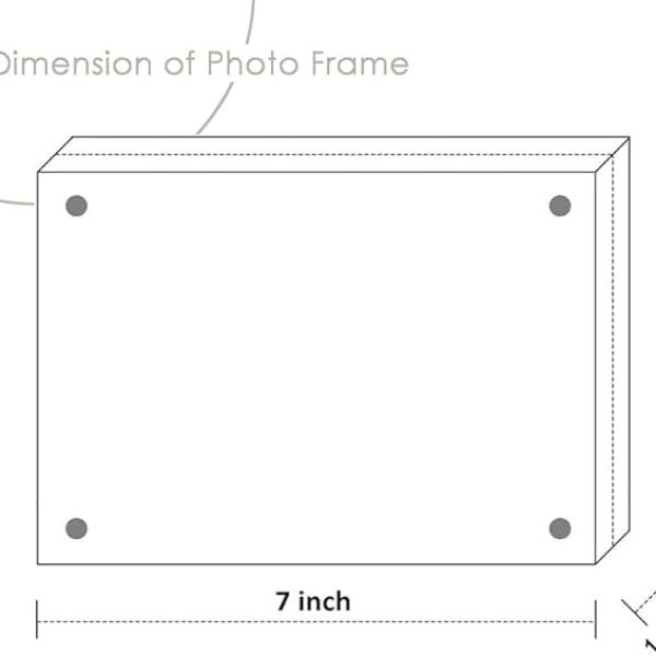 Acrylic Photo Frame - 5x7 (5R) Clear Display for Cherished Memories