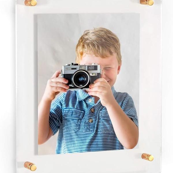 A4 Acrylic Wall Frame - Elegant Frameless Display for Certificates, Photos, & Documents (21x30 cm)