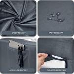 PLUSH Reading Pillow & Lap Desk for Gaming, Laptop - Large with Cup Holder, Grey