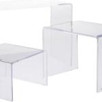 Acrylic Display Riser Stand - Rectangle Organizer for Figurines, Food, & Jewelry (3", 4", 5")