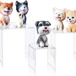 Clear Acrylic Display Riser Set - Square (3", 4", 5") for Figurines & Desserts