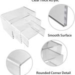 Acrylic Display Riser Stand - Rectangle Organizer for Figurines, Food, & Jewelry (3", 4", 5")