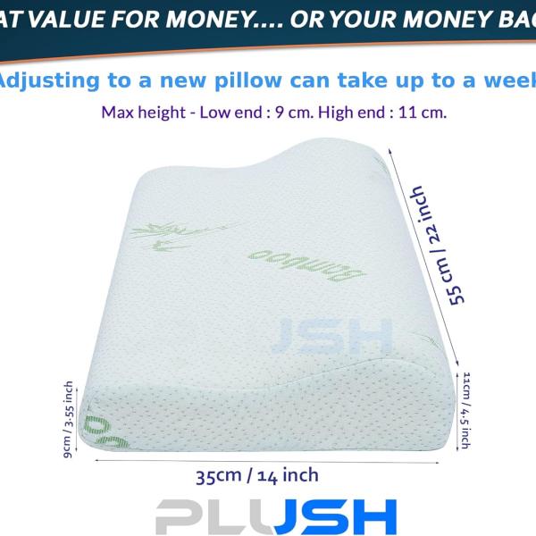 وسادة بلس ميموري فوم ناعمة، لدعم الرقبة وعنق الرحم للأطفال والسفر - حجم متوسط