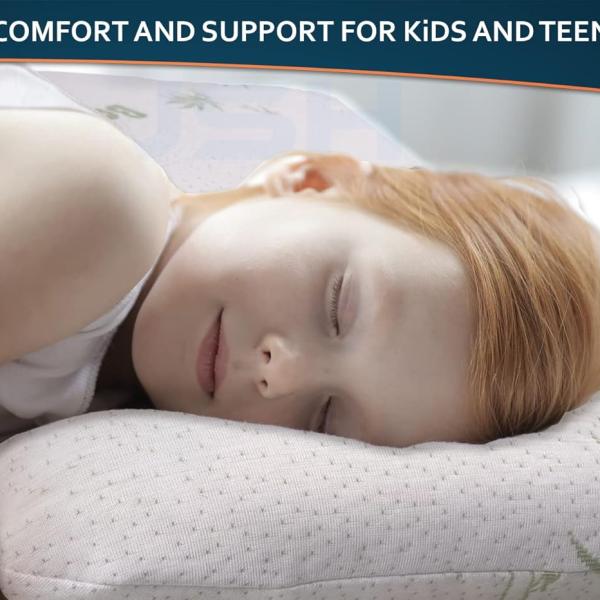 وسادة بلس ميموري فوم ناعمة، لدعم الرقبة وعنق الرحم للأطفال والسفر - حجم متوسط
