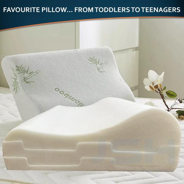 وسادة بلس ميموري فوم ناعمة، لدعم الرقبة وعنق الرحم للأطفال والسفر - حجم متوسط