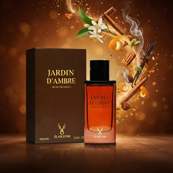 Elan Dor Jardin D'Ambre Extrait De Parfum 100ML for Men - Warm Spicy Vanilla Woody Fragrance