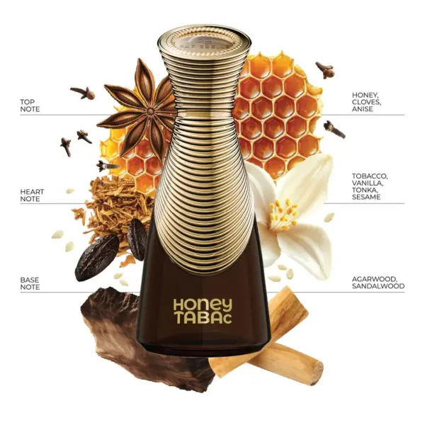 Parisbelle Honey Tabac Extrait De Parfum 100ml – Honey Tobacco Oud Long-Lasting Perfume by Parisbelle